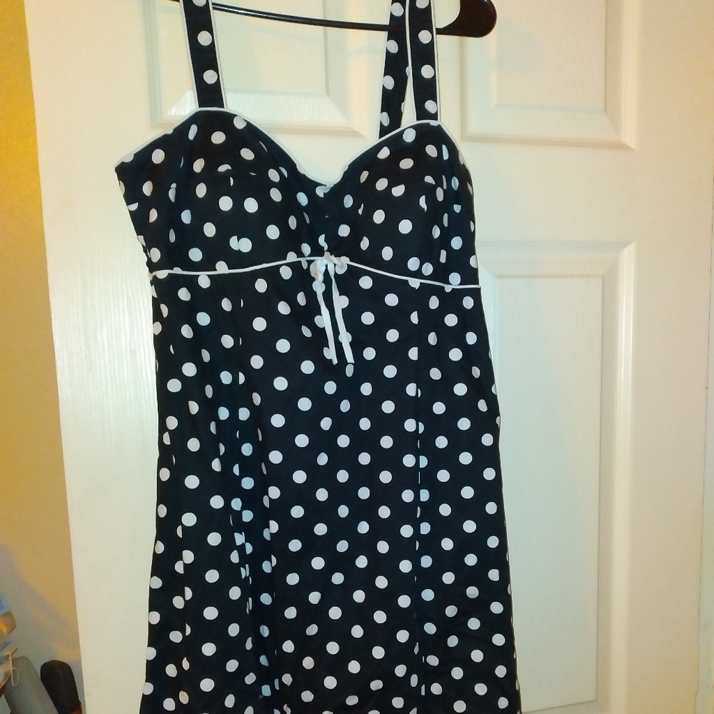 Black and white Polka Dot Fit Flare I Love Lucy